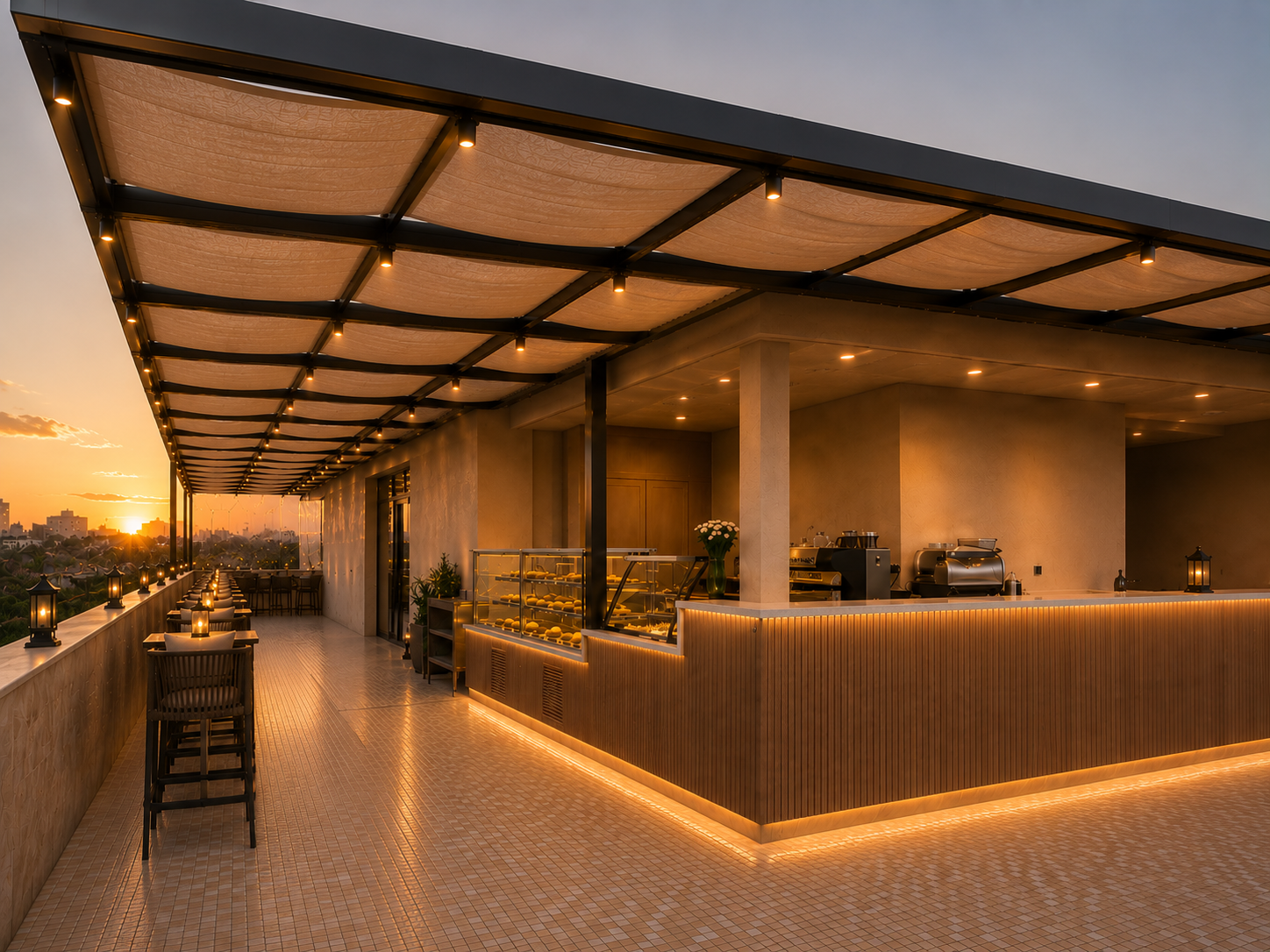 Concept visualization of the future rooftop bar